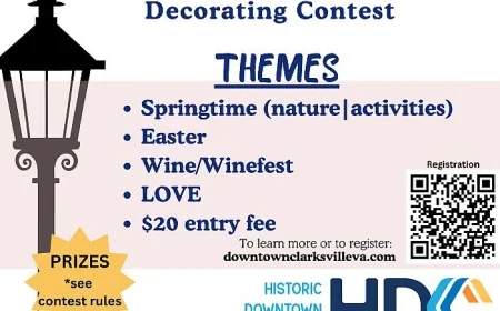 On Sunday, May 3, 2026 at 12:01 am - TOWN OF CLARKSVILLE: Lamppost Decorating Contest