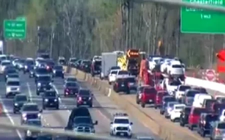 Person hurt after 4-vehicle crash closed lanes on I-95 North in Chesterfield