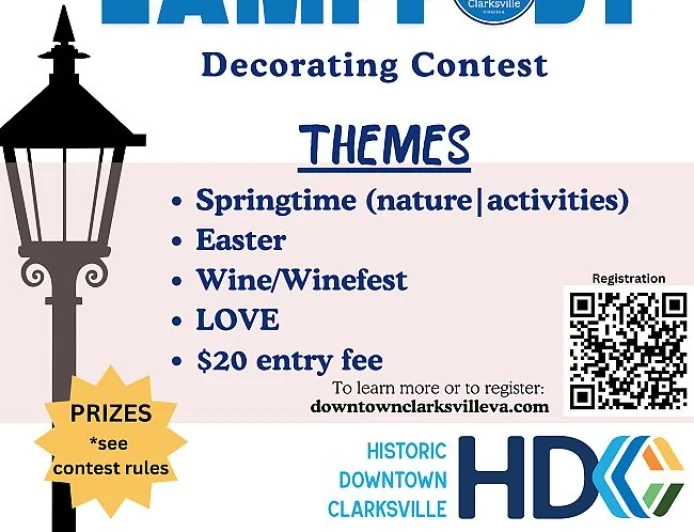 On Sunday, May 3, 2026 at 12:01 am - TOWN OF CLARKSVILLE: Lamppost Decorating Contest