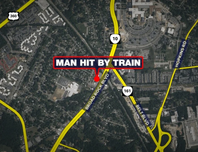 Man fighting for life after being hit by train in Richmond